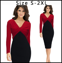 Business-Work-Dress-Elegant-Mermaid-Office-34-Sleeve-Women-Fashion-Sheath-Black-Pencil-Bodycon-Femal-32463782579