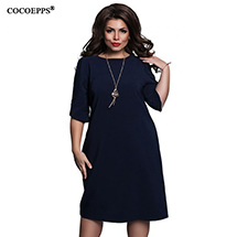 COCOEPPS-Flare-Sleeve-Lace-Autumn-big-sizes-Dress-new-2017--women-Plus-Size-mini-dress-vintage-blue--32780498960