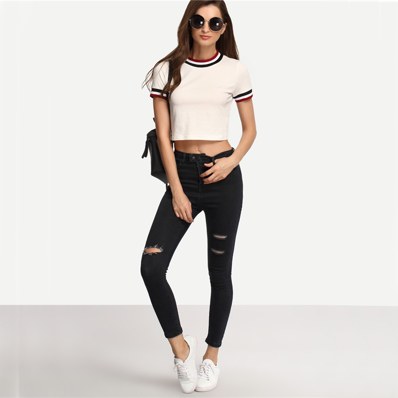 COLROVIE-Brief-Striped-T-shirt-Women-Beige-Short-Sleeve-Casual-Sexy-Crop-Top-Crew-Neck-Summer-Tops-2-32798725402