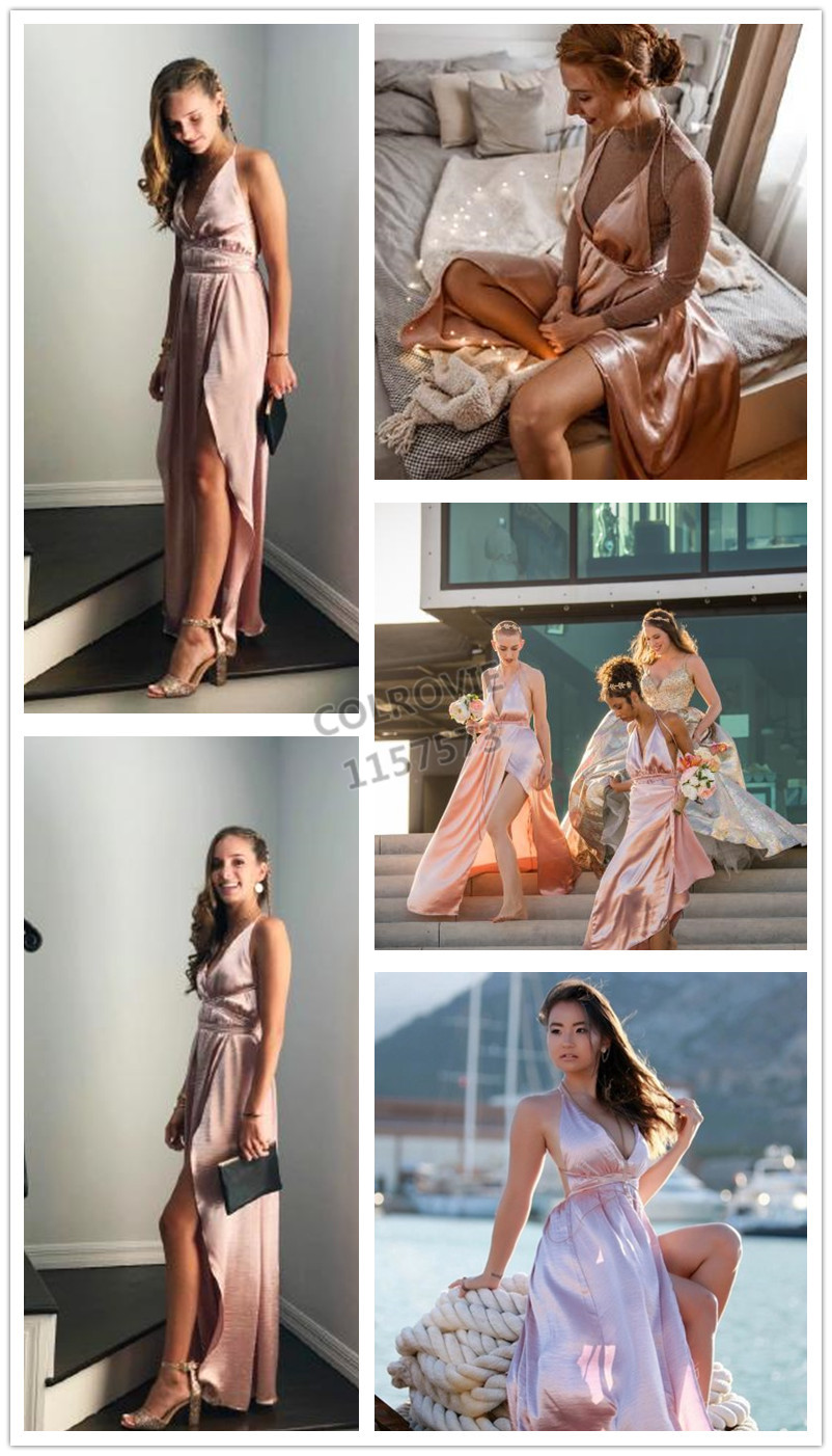 COLROVIE-Maxi-Party-Dress-Women-Pink-Plunge-Neck-Sexy-Cross-Back-Wrap-High-Slit-Summer-Dresses-Elega-32798810150