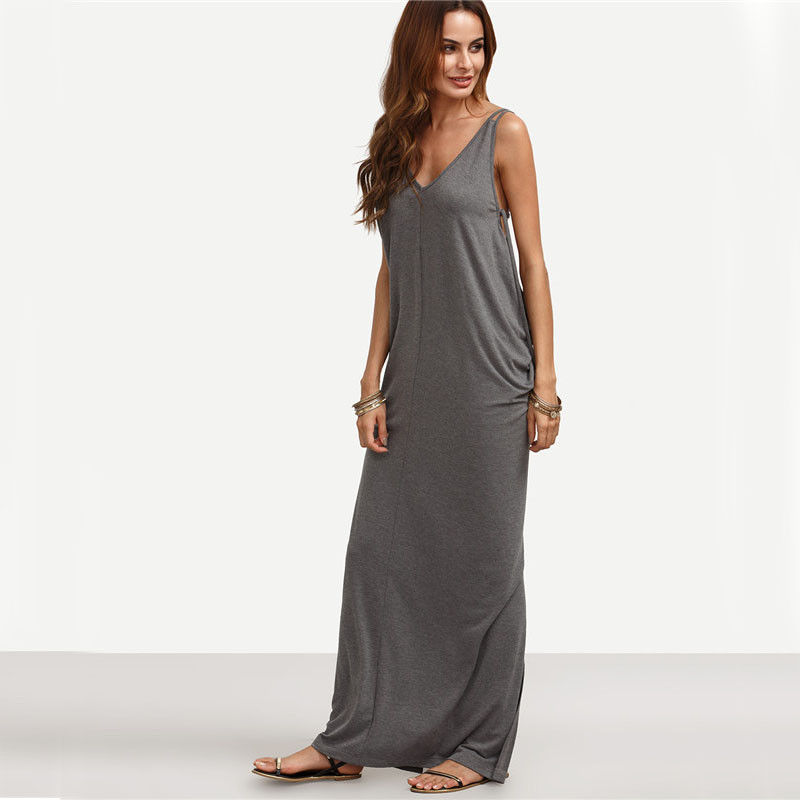 COLROVIE-Summer-Female-Grey-V-Neck-Backless-Split-Maxi-Dress-Beach-Wear-Solid-Sleeveless-Backless-Pl-32689787823