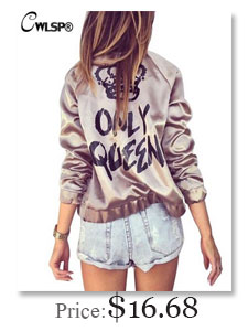 CWLSP-Fashion-Women-Basic-Coats-Satin-Silk-Champagne-Gold-Bomber-Jacket-Back-ONLY-QUEEN-Crown-Letter-32731051365