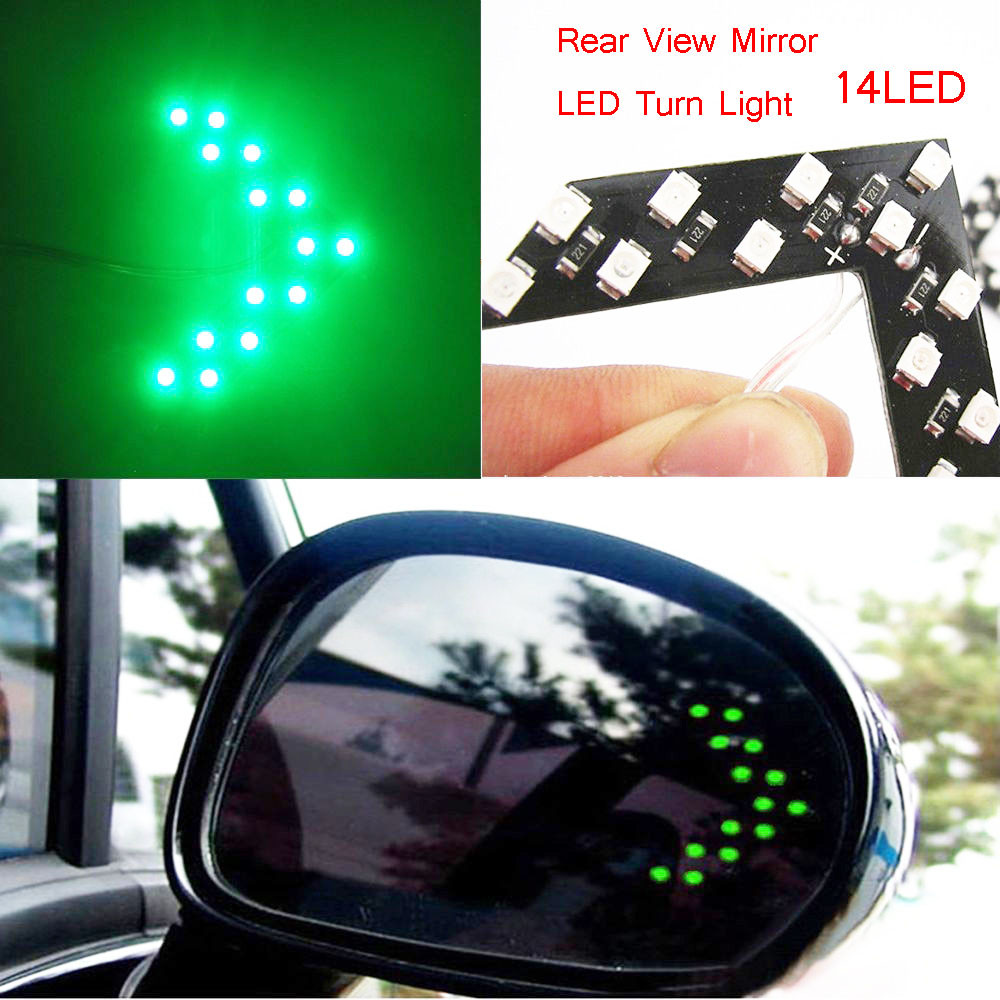 Car Light 14 SMD LED Arrow Panel For Car Rear View Mirror Indicator