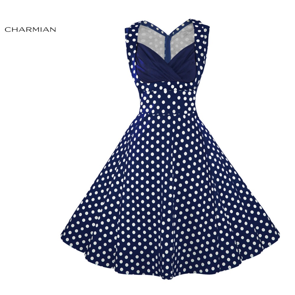 Charmian-Women39s-Summer-Dress-Floral-Print-Retro-Vintage-Dress-Elegant-195039s-Hepburn-Style-Casual-32697158501