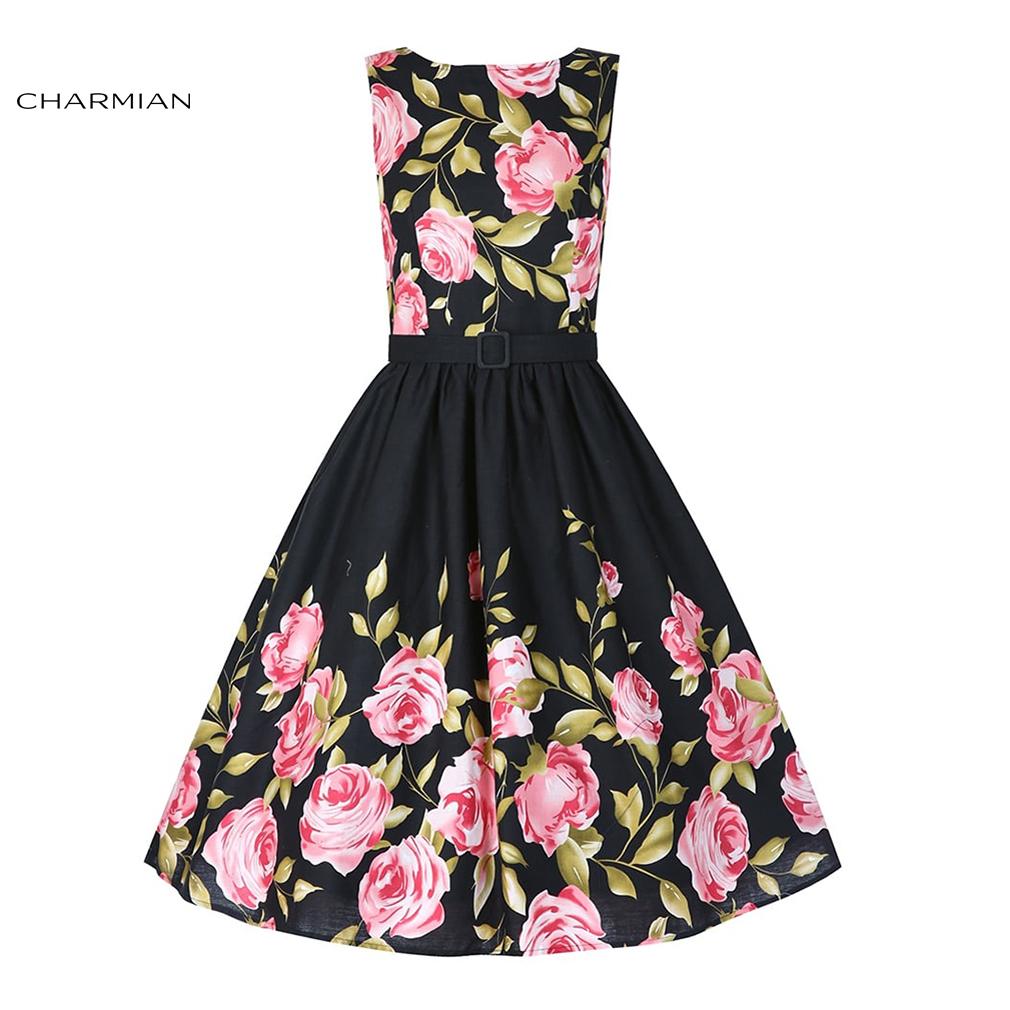 Charmian-Women39s-Summer-Dress-Plus-Size-Sexy-Vintage-Dress-Audrey-Hepburn-Rockabilly-Swing-Dress-Ca-32747557695