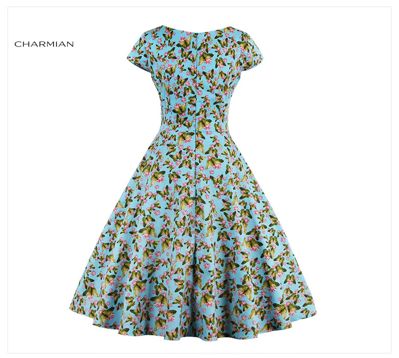 Charmian-Women39s-Summer-Dress-Plus-Size-Sexy-Vintage-Dress-Audrey-Hepburn-Rockabilly-Swing-Dress-Ca-32747557695