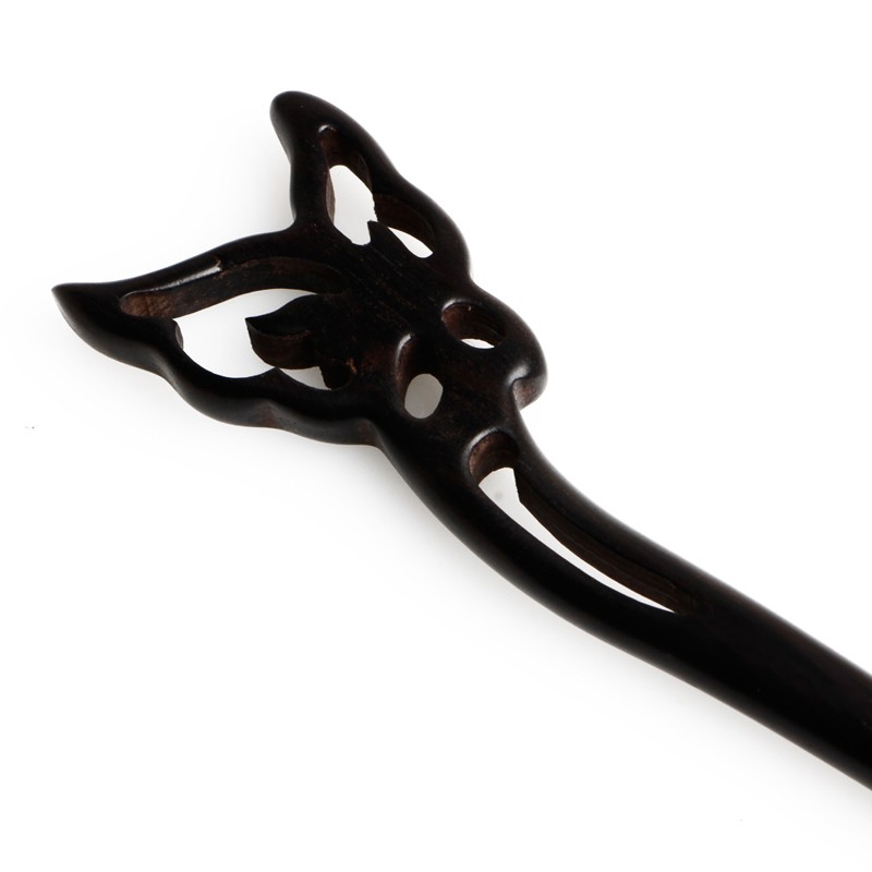 Chinese-Classic-Ancient-Handmade-Black-Ebony-Dish-Made-Wood-Hairpin-Hair-Sticks-32763612968