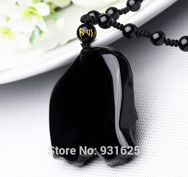 Chinese-Handwork-Natural-Black-Obsidian-Carved-Mother-Baby-Cute-Elephant-Amulet-Lucky-Pendant-Neckla-32371714724