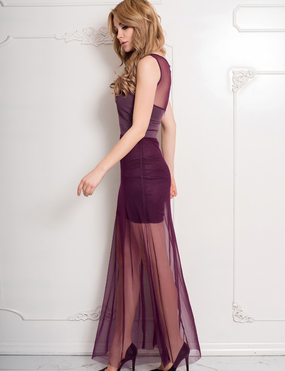 Comeondear-Chiffon-Dress-with-Floor-length-Sheer-Overlay-Maxi-Dresses-Long-Sleeveless-Sweet-and-Roma-32368022135