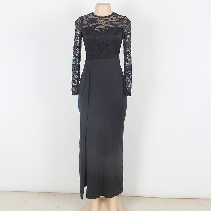 Comeondear-Hot-Selling-Black-Lace-Women-Sexy-Dress-O-Neck-Long-Sleeve-Floor-Length-Party-Dresses-RB7-32272036088