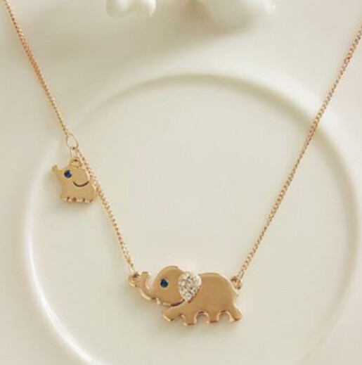 Cute-Elephant-Family-Stroll-Design-Fashion-Women-Charming-Crystal-Chain-Necklace-Chocker-necklace-Fr-32429543701