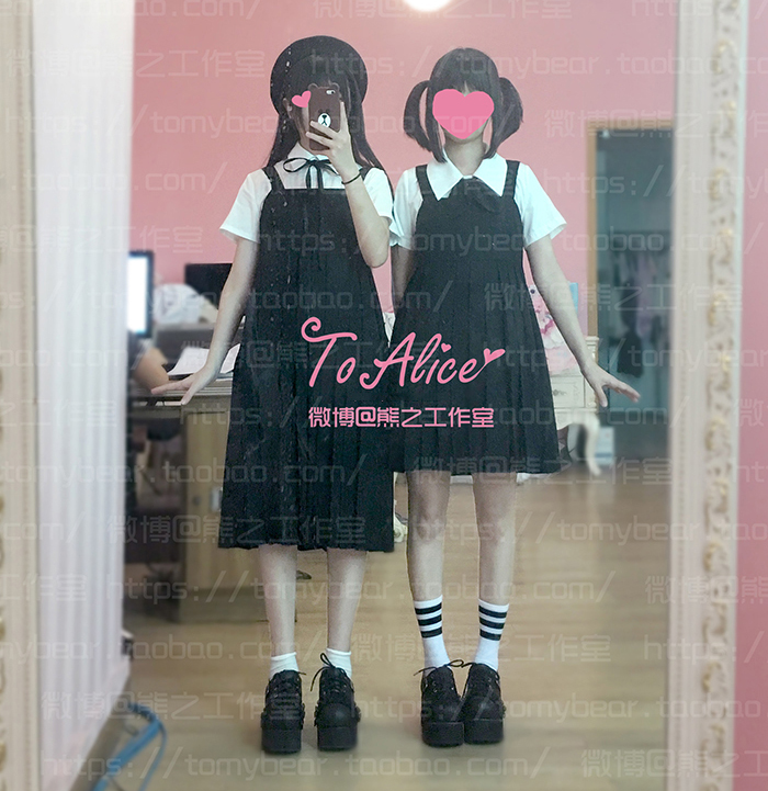 Cute-Girls-Preppy-Style-Japanese-Uniform-JK-Long-Pleated-Dress-Sleeveless-Tank-Round-Collar-Black-Dr-32736461841