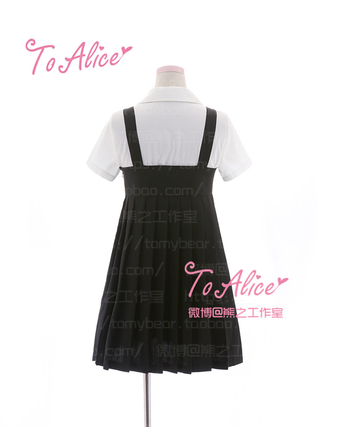 Cute-Girls-Preppy-Style-Japanese-Uniform-JK-Long-Pleated-Dress-Sleeveless-Tank-Round-Collar-Black-Dr-32736461841