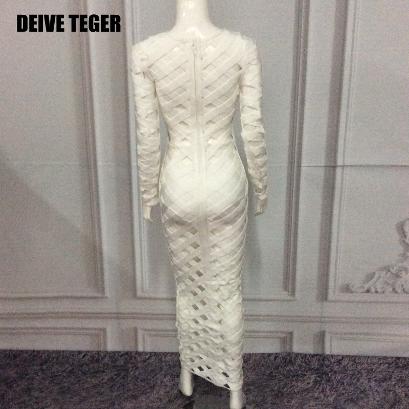 DEIVE-TEGER-Sexy--Newest-Hot-Miranda-Kerr-Long-Sleeve-Plaid-Hollow-Out-Bandage-Vestidos-Women-Floor--32694782644