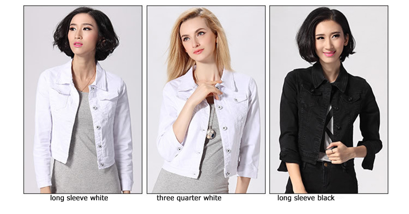 Denim-Jacket-Women-Short-Jeans-Overcoat-Ladies-Jackets-Tops-Turn-Down-Collar-Slim-White-Black-Jeans--32638031981