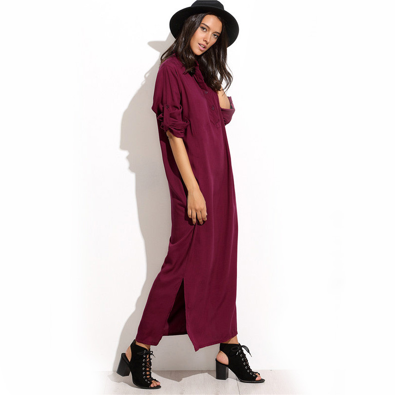 Dotfashion-Plain-Split-Side-Shirt-Dress-Ladies-Autumn-Maxi-Dresses-Plain-Long-Sleeve-Stand-Collar-Bu-32707197309