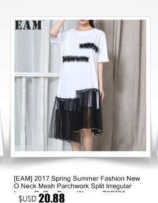 EAM-Plus-size-2017-Spring-Fashion-New-Vintage-Flare-Sleeves-Solid-Color-Loose-Big-size-Dress-Woman-Y-32791709363