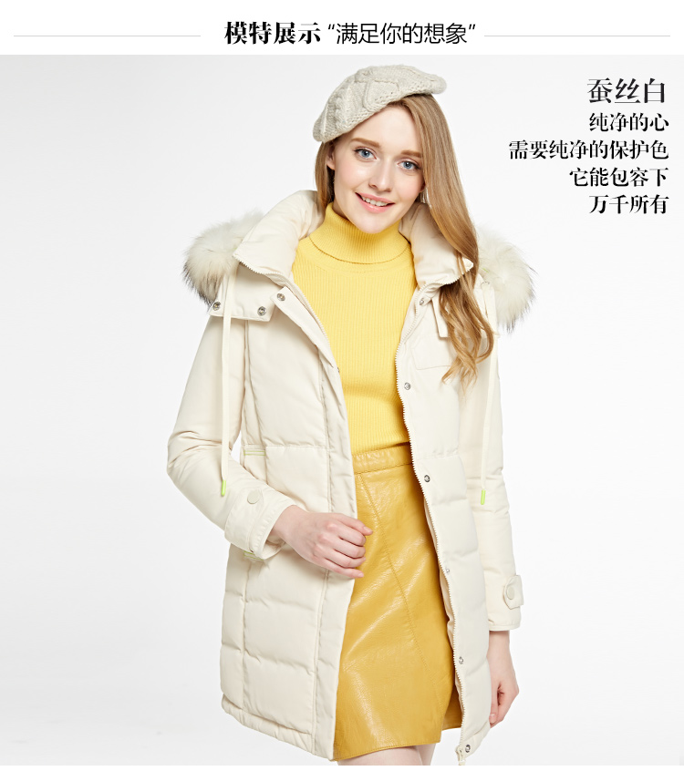 ERAL-Women39s-Winter-2016-New-Slim-Raccoon-Fur-Luxury-Hooded--Down-Jacket-Medium-longThickening-Casu-32719154672