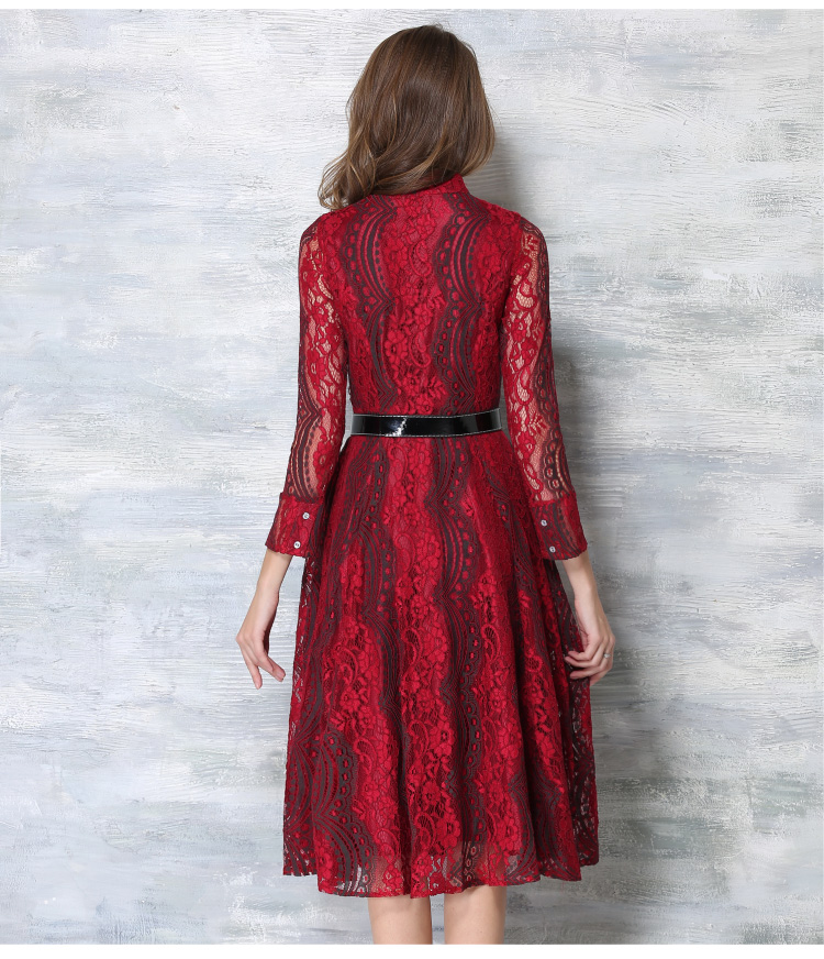 ElaCentelha-Brand-Dress-Summer-Women-Hihg-Quality-Lace-Hollow-Out-Contrast-Color-Dress-Casual-Full-S-32591634362