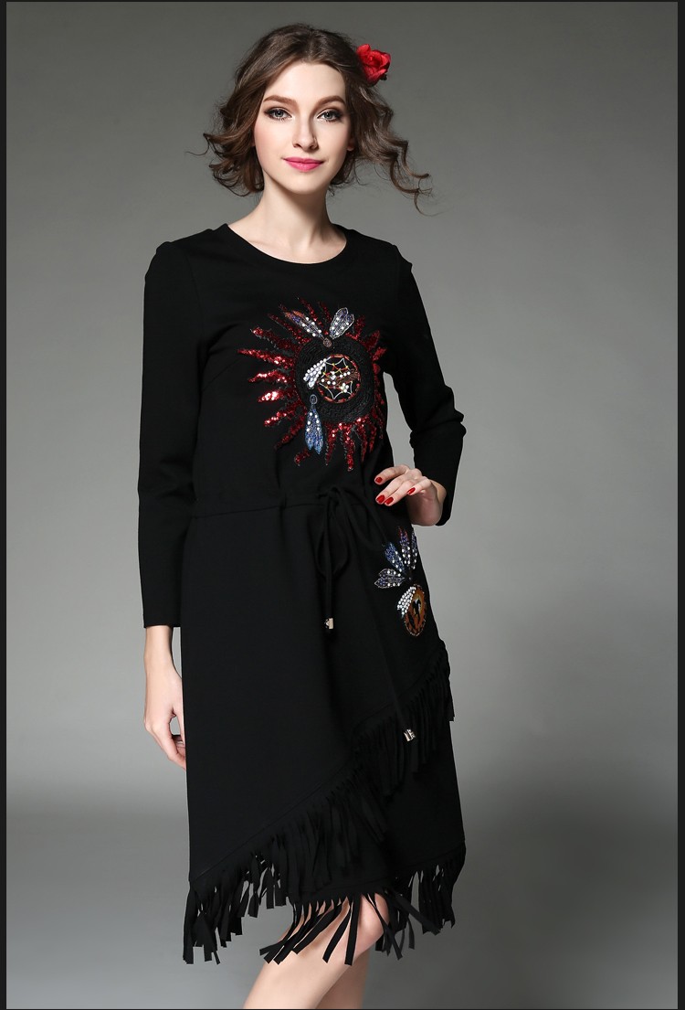 Embroidery-Long-Winter-Dress-Embellished-Fringe-Drawstring-Waist-Long-Sleeve-Sweatshirt-Dresses-Blac-32628270811