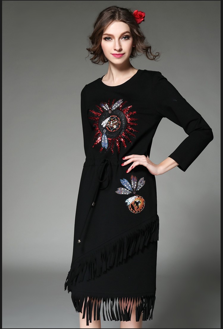 Embroidery-Long-Winter-Dress-Embellished-Fringe-Drawstring-Waist-Long-Sleeve-Sweatshirt-Dresses-Blac-32628270811