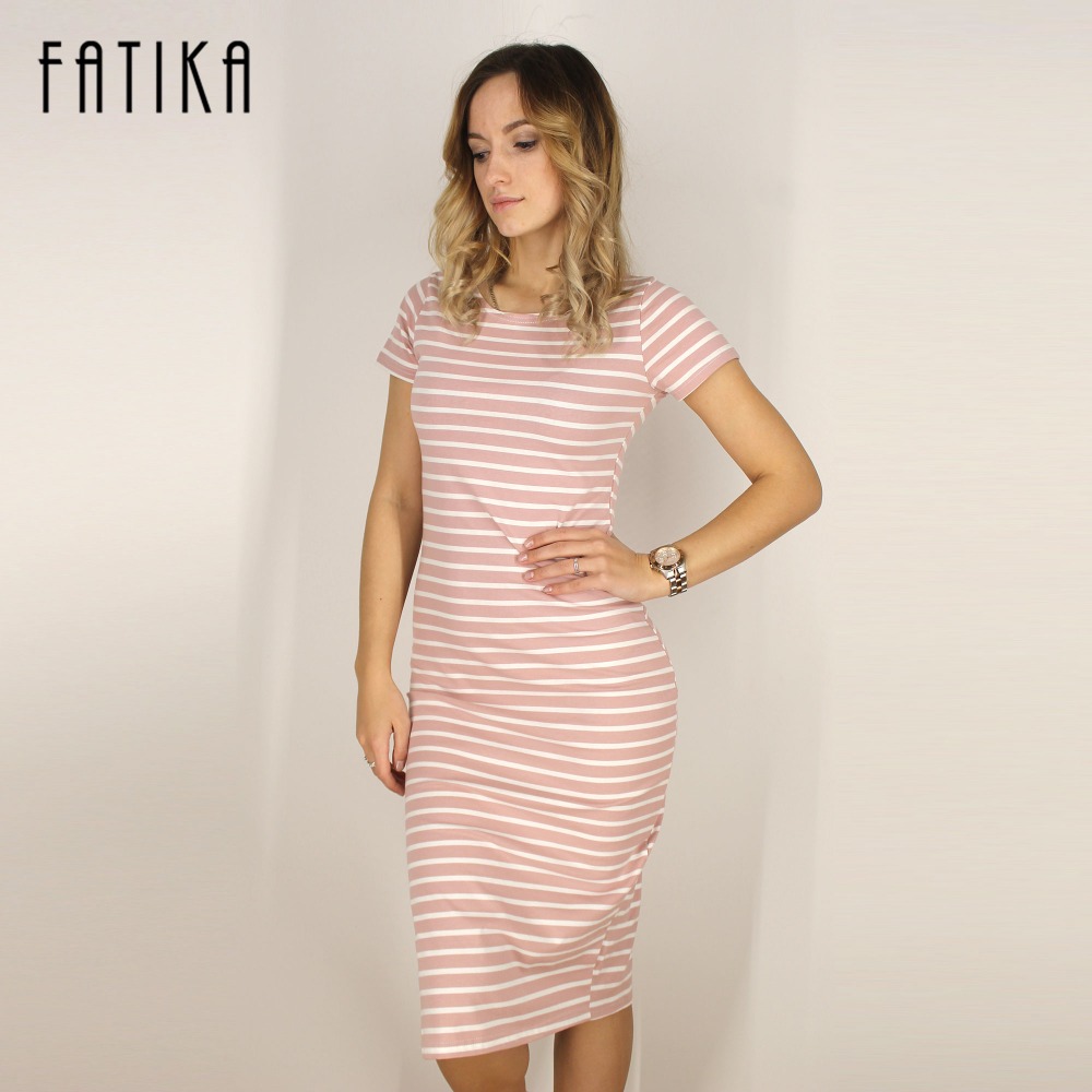 FATIKA-Women-Casual-Summer-Dress-Short-Sleeve-O-Neck-Bodycon-Dress-Striped-Side-Split-T-Shirt-Women3-32789150362