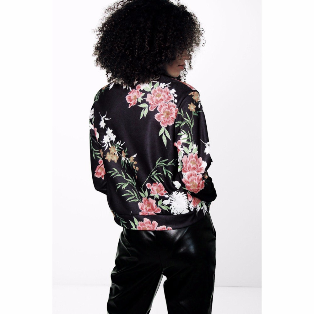 Fashion-Floral--Print-Women-Basic-Coats-2016-Autumn-Winter-Bomber-Jacket-Long-Sleeve-Casual-Basic-Ja-32749315994