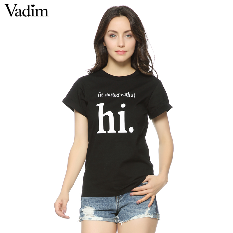 Fashion-Ladies39-stylish-letter-print-T-shirt-cute-black-amp-white-hi-short-sleeve-shirts-casual-bra-32330433783