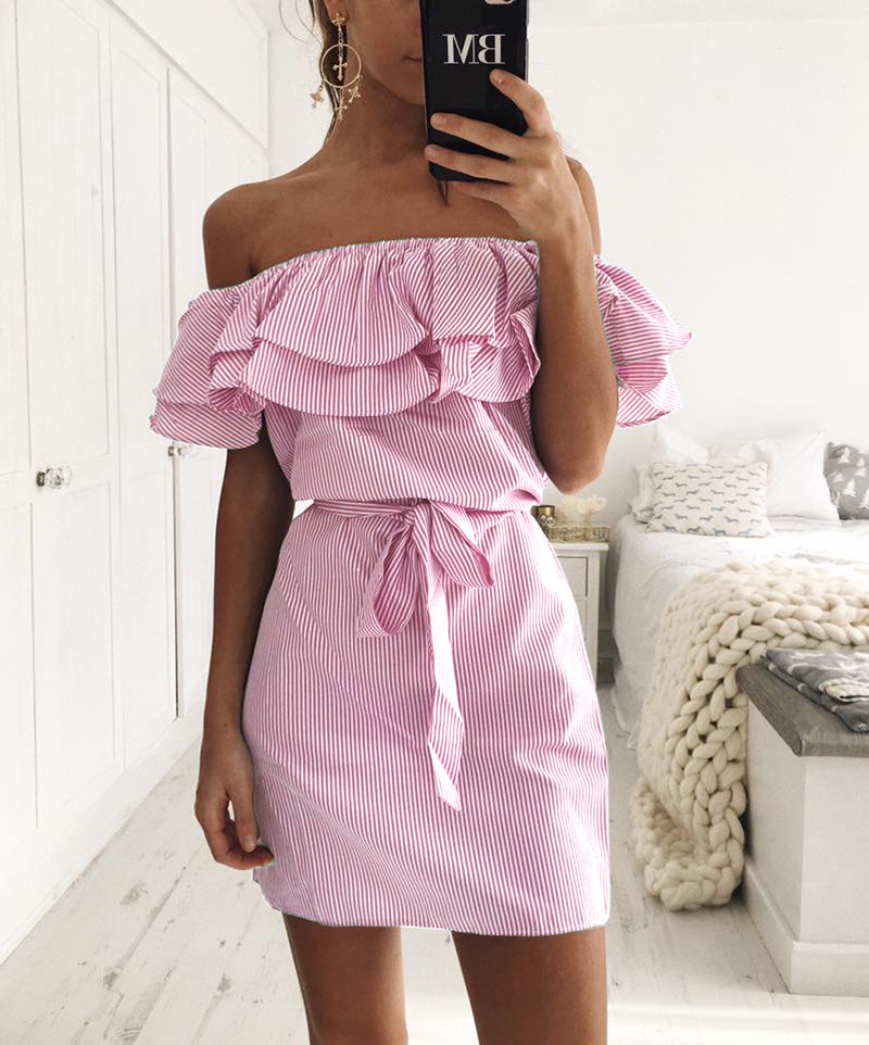 Fashion-women-slash-neck-off-the-shoulder-ruffles-Dresses-striped-print-summer-spring-vestidos-mini--32795294376