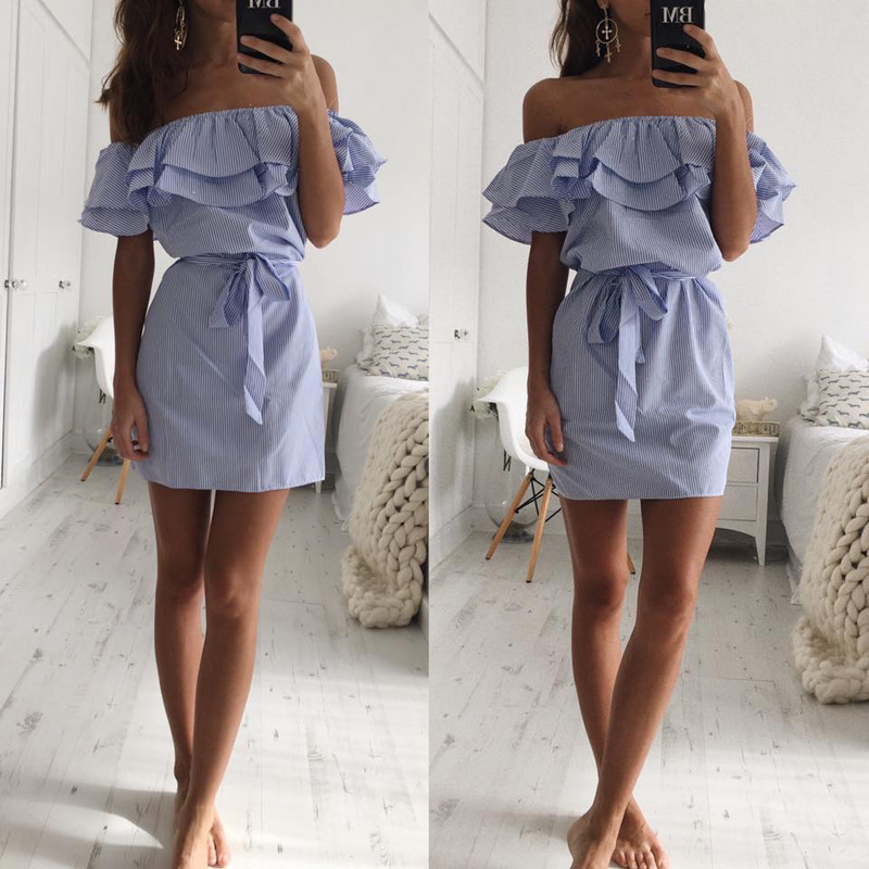 Fashion-women-slash-neck-off-the-shoulder-ruffles-Dresses-striped-print-summer-spring-vestidos-mini--32795294376