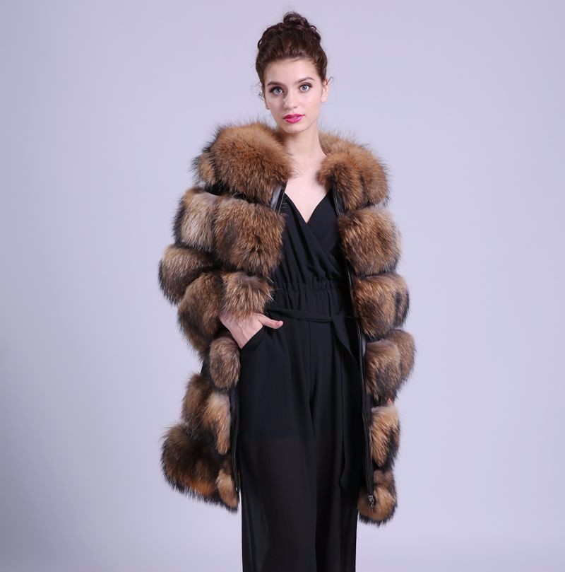 Female-Winter-Women39s-Noble-Fur-Coat-Real-Raccoon-Dog-Fur-Series-90-CM-Clothes-Length-Solid-Support-32711531514