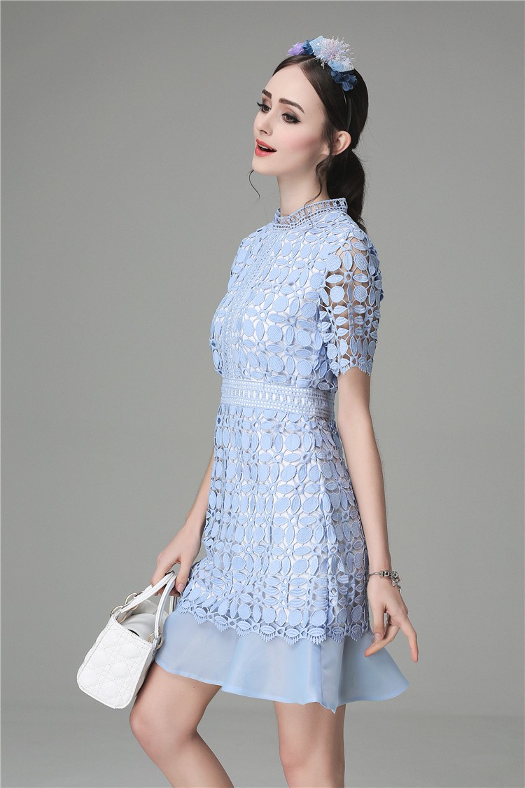 For-Love-Lemons-Summer-Dress-Womens-Blue-White-Mini-Lace-Dresses-32674100063