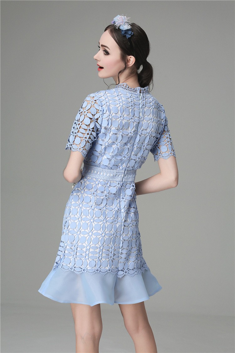 For-Love-Lemons-Summer-Dress-Womens-Blue-White-Mini-Lace-Dresses-32674100063