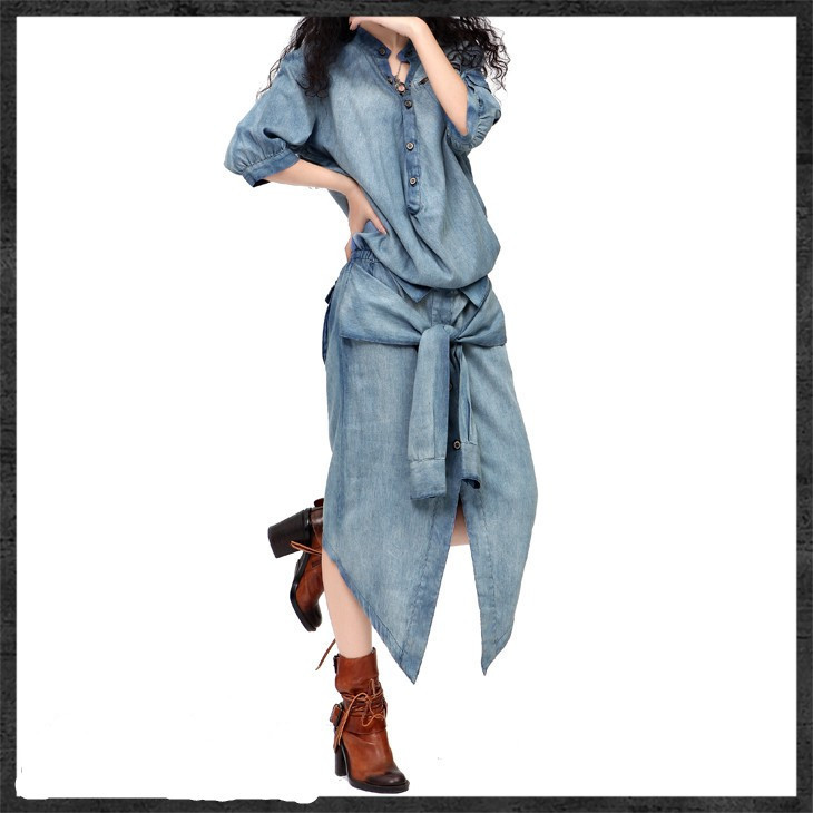 Free-Shipping-2017-New-Fashion-Denim-Dress-Shirt-For-Women-Personalized-One-piece-Vintage-Jeans-Long-1850323647