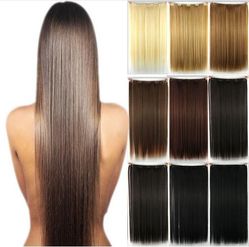 Free-Shipping-26quot-66cm-Women-Long-Straight-Clip-in-hair-Extentions-8PCS-Full-Head-hair-Extension--32351147118