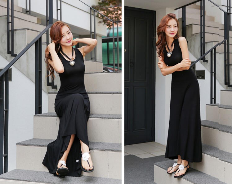 Free-Shipping-Spring-Summer-O-Neck-Sleeveless-Slim-Long-Dress-Women-Casual-Elastic-Fabric-Tank-Dress-32296781595