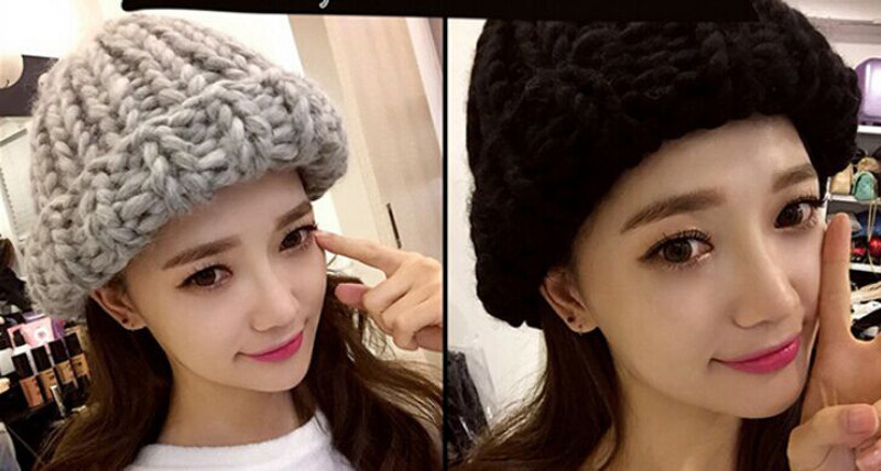 Free-shipping-2017-New-The-Korean-Version-Fashion-Knitting-Wool-Caps-Woman-shag-line-warm-winter-hat-32261959853