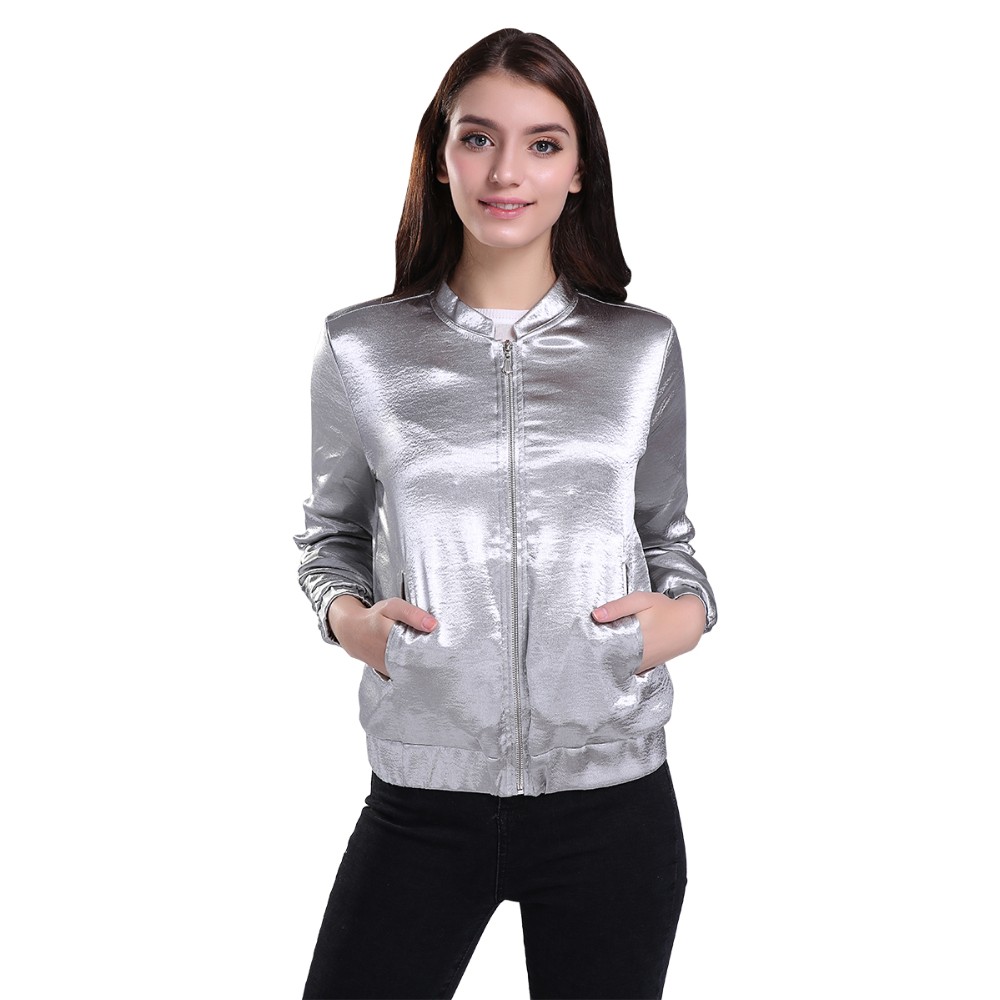 GCARO-2017-Women-Silver-Bright-Jacket-With-Lining-High-Quality-Smooth-Soft-Cropped-Coat-New-Early-Sp-32700090205