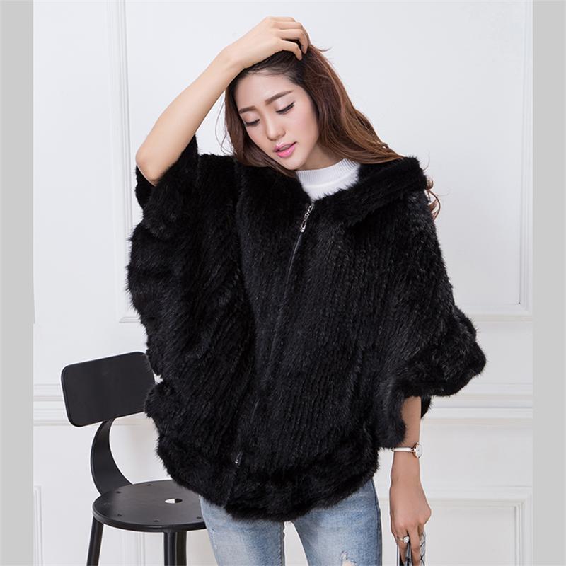 Genuine-Mink-Knit-Jacket-Women39s-Cloak-Flounced-V-Neck-Hooded-Jacket-Fur-Coat-Fur-Free-Shipping-32749401556