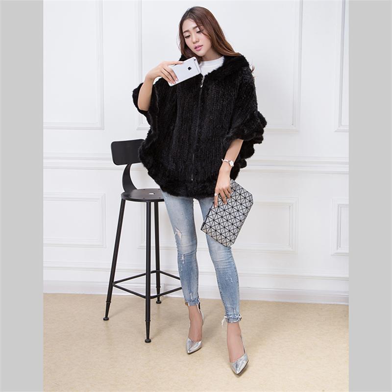 Genuine-Mink-Knit-Jacket-Women39s-Cloak-Flounced-V-Neck-Hooded-Jacket-Fur-Coat-Fur-Free-Shipping-32749401556