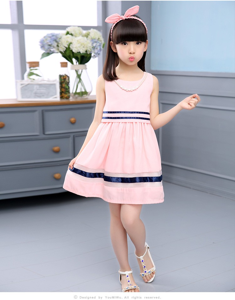 Girls-summer-dress-2016-new-children39s-clothing-summer-style-kids-pink-chiffon-dresses-big-girl-thi-32673731566