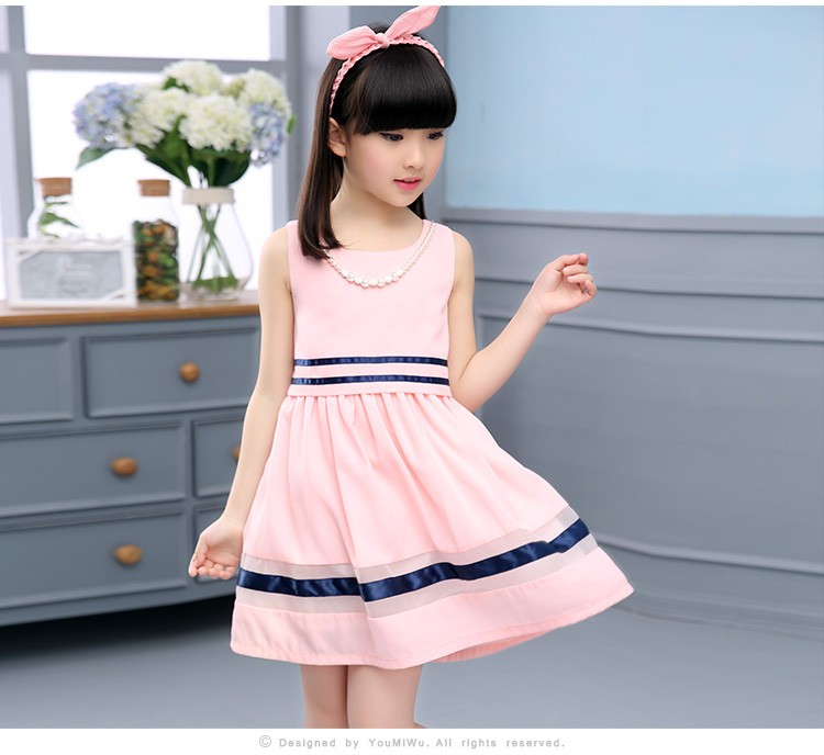 Girls-summer-dress-2016-new-children39s-clothing-summer-style-kids-pink-chiffon-dresses-big-girl-thi-32673731566