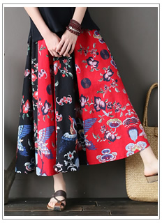 Green-Lotus-flower-Print-O-neck-Women-Long-Dress-Vintage-Chinese-style-Loose-Casual-Summer-Dress-Plu-32674353186