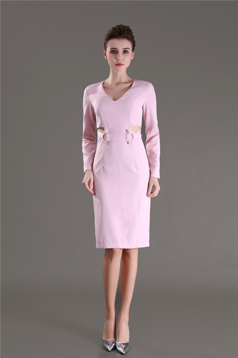 H-Han-Queen-vintage-Spring-Fashion-Sexy-Formal-Bodycon-Dress-Long-Sleeve-V-Neck-Pencil-Dresses-Offic-32749999407