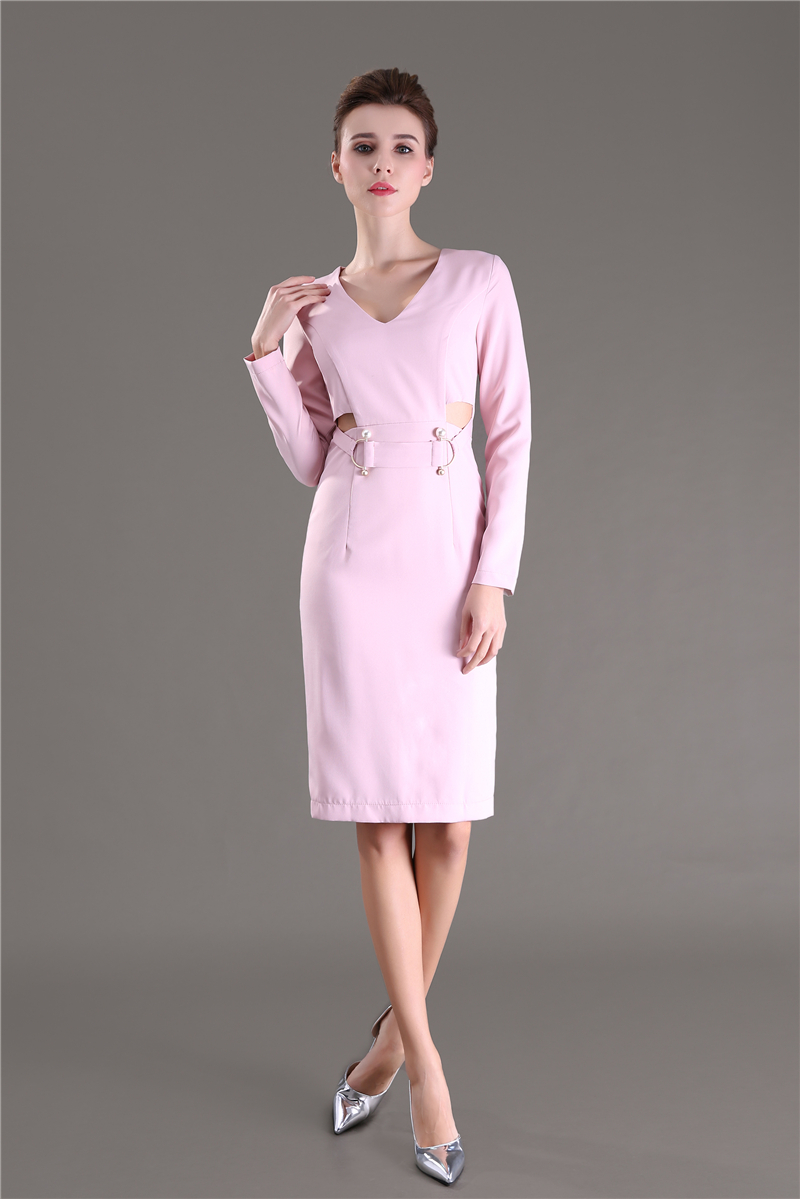 H-Han-Queen-vintage-Spring-Fashion-Sexy-Formal-Bodycon-Dress-Long-Sleeve-V-Neck-Pencil-Dresses-Offic-32749999407