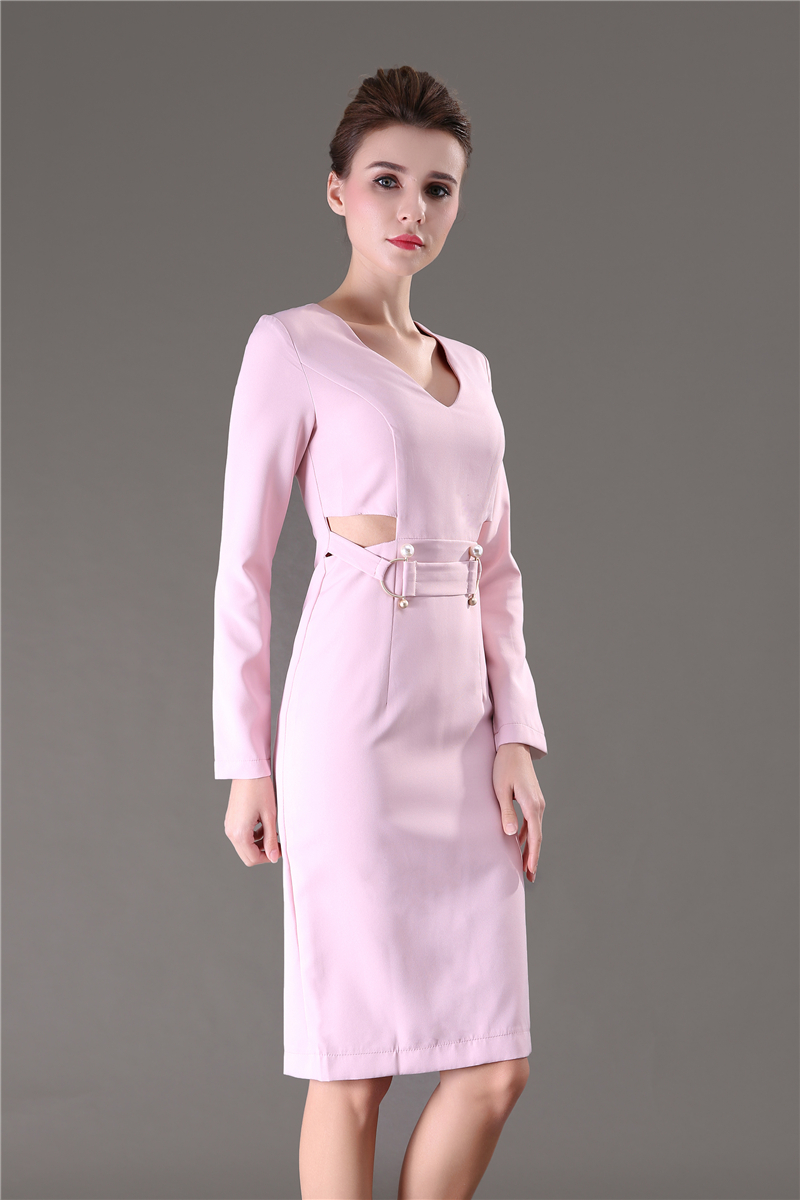 H-Han-Queen-vintage-Spring-Fashion-Sexy-Formal-Bodycon-Dress-Long-Sleeve-V-Neck-Pencil-Dresses-Offic-32749999407