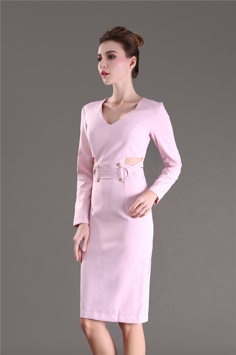 H-Han-Queen-vintage-Spring-Fashion-Sexy-Formal-Bodycon-Dress-Long-Sleeve-V-Neck-Pencil-Dresses-Offic-32749999407