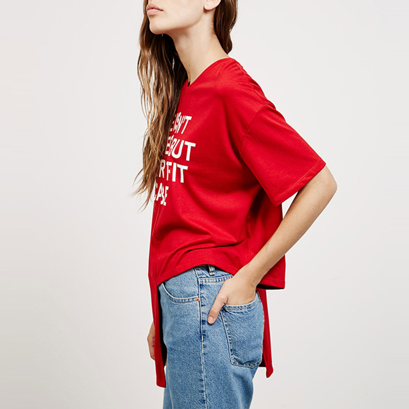 HDY-Haoduoyi-Asymmetrical-Basic-Tops-Women-Short-Sleeve-Female-Letter-Print-Pullover-Tops-Street-Loo-32787989598