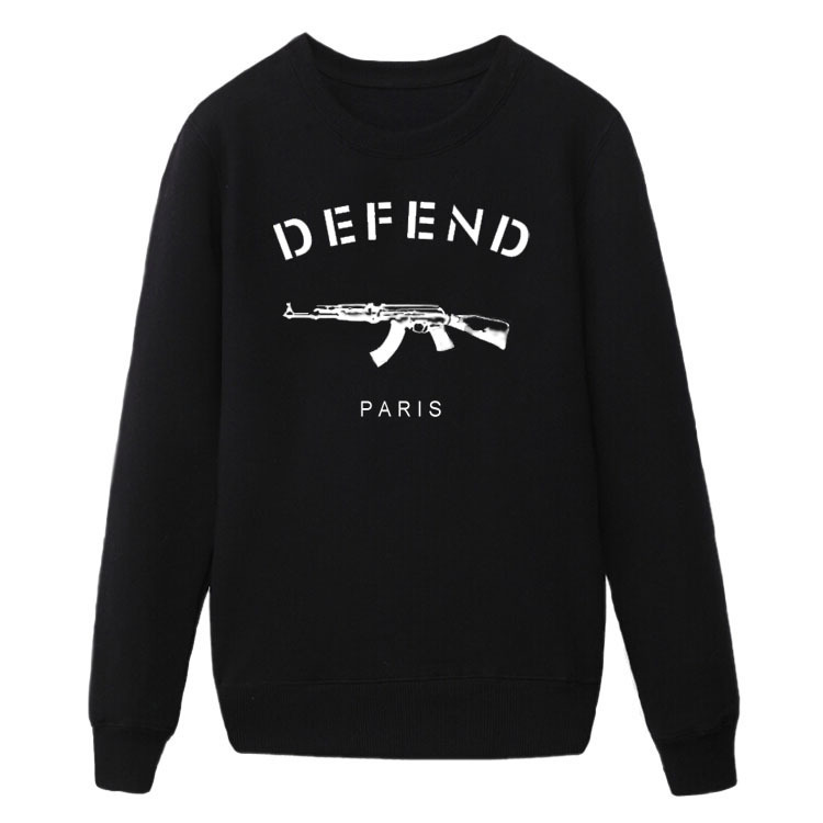 HOT-Sale-Letters-DEFEND-PARIS-AK47-Automatic-rifles-print--Men39s-Slim-Fit--Hip-pop-Popular-Jersey-S-32612297873