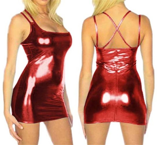 HOT-Sexy-Spaghetti-Strap-Faux-Leather-Erotica-Dress-Catsuit-Women-Dance-Costumes-Sexy-Latex-Fetish-p-32624188692